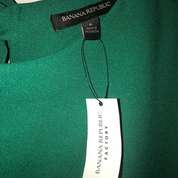 NWT. Banana republic green dress - Picture 8 of 8
